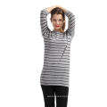 Best Prices excellent quality grey stripe pattern pure cashmere sweater